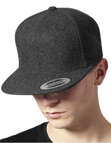 FLE-6689M-Melton Wool Snapback Cap